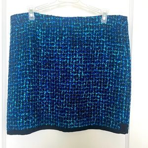 NEW J. Crew beautiful woven blue mini skirt, size 10